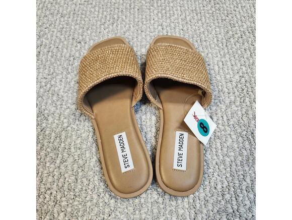 Steve Madden Daphnee Women's Slide Sandals with Woven Strap Size 8 MWT - Picture 7 of 9